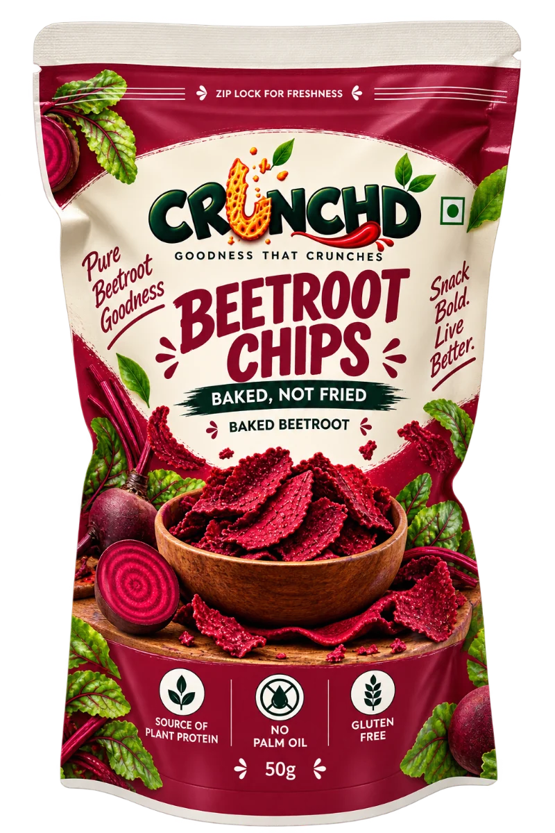 Baked Beetroot Chips pack