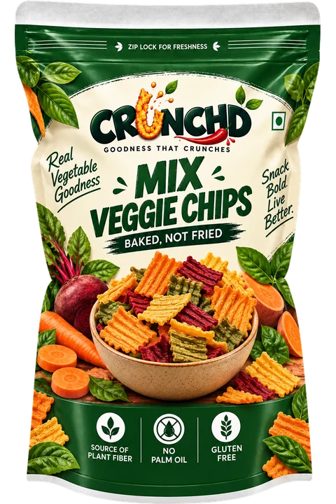 Baked Mix Veggie Chips pack