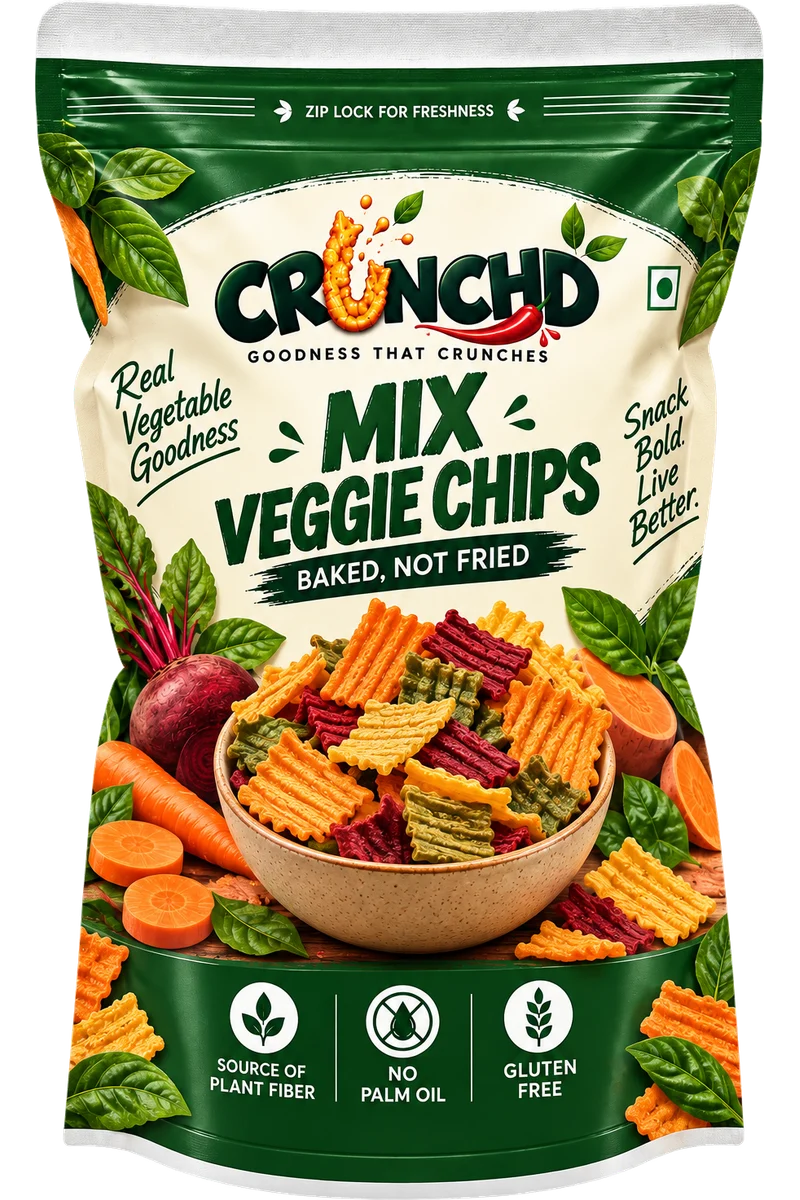 Baked Mix Veggie Chips pack